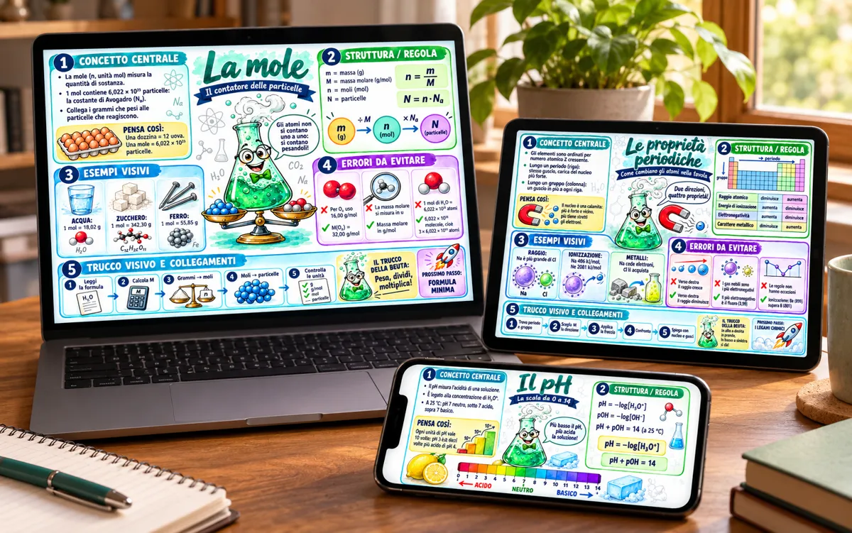 Le mappe di Chimica Visuale su laptop, tablet e smartphone